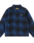 Dime MTL Wave Plaid Jacket Cobalt