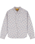 Dime MTL Plaid Fleece Shirt Lilac Grey AOP ONLINE ONLY - ARROW & BEAST