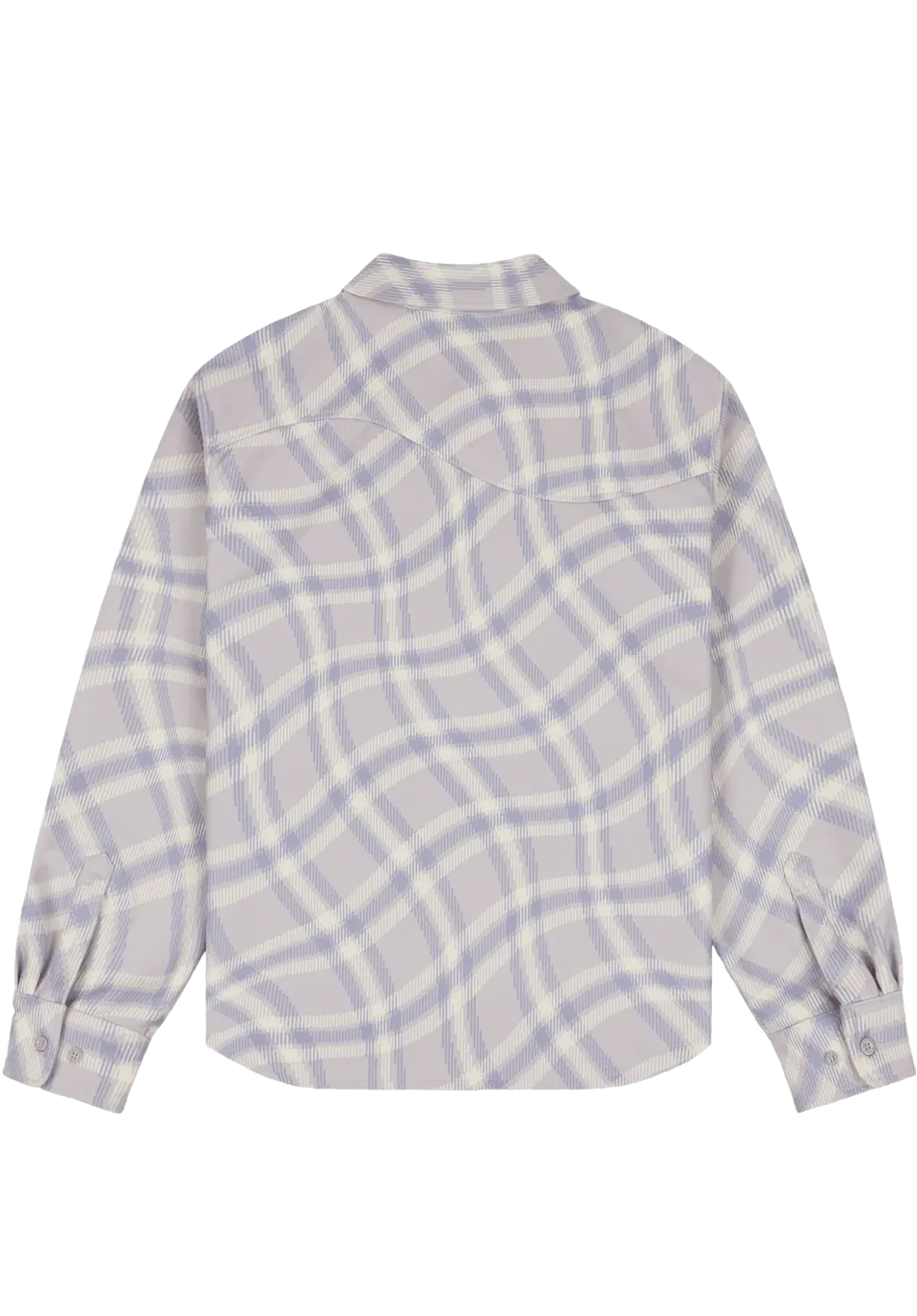 Dime MTL Plaid Fleece Shirt Lilac Grey AOP ONLINE ONLY - ARROW & BEAST