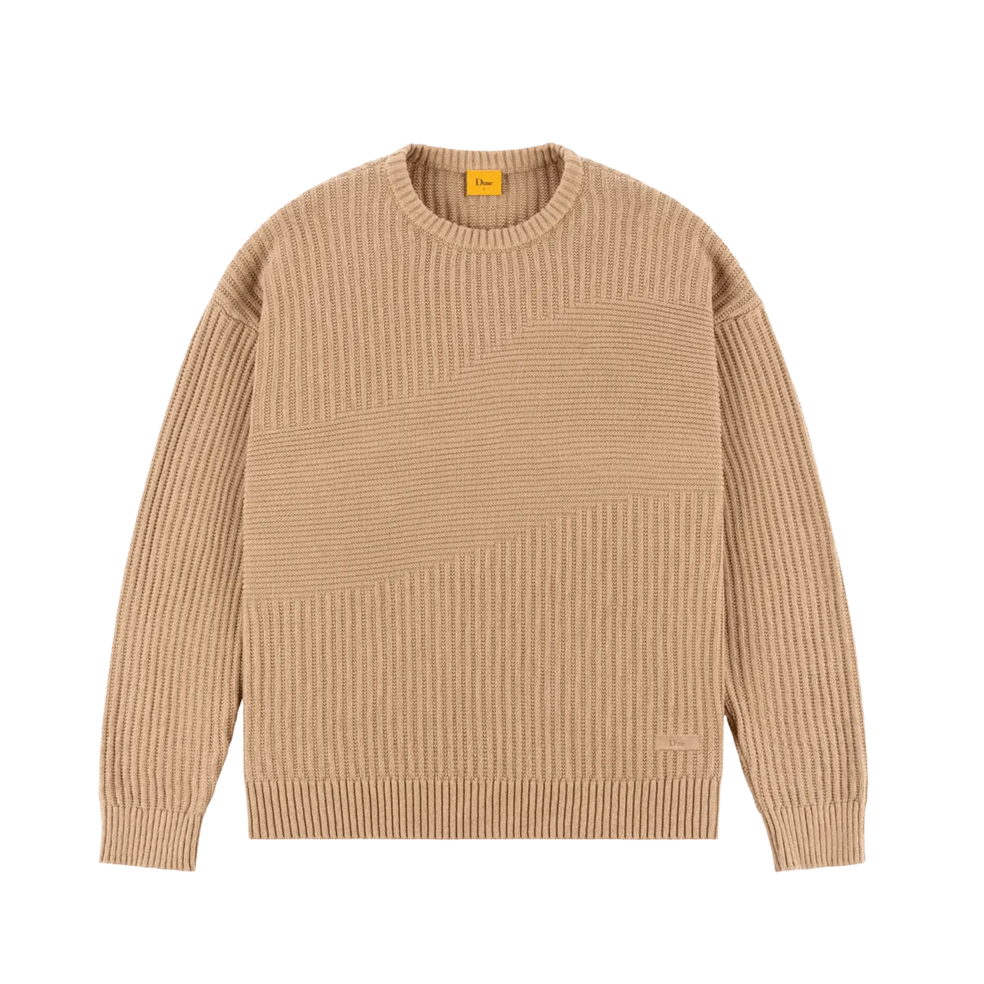 Dime MTL Wave Knit Crewneck Khaki - ARROW & BEAST