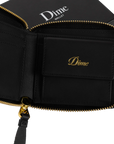 Dime MTL Cursive Zip Wallet Black