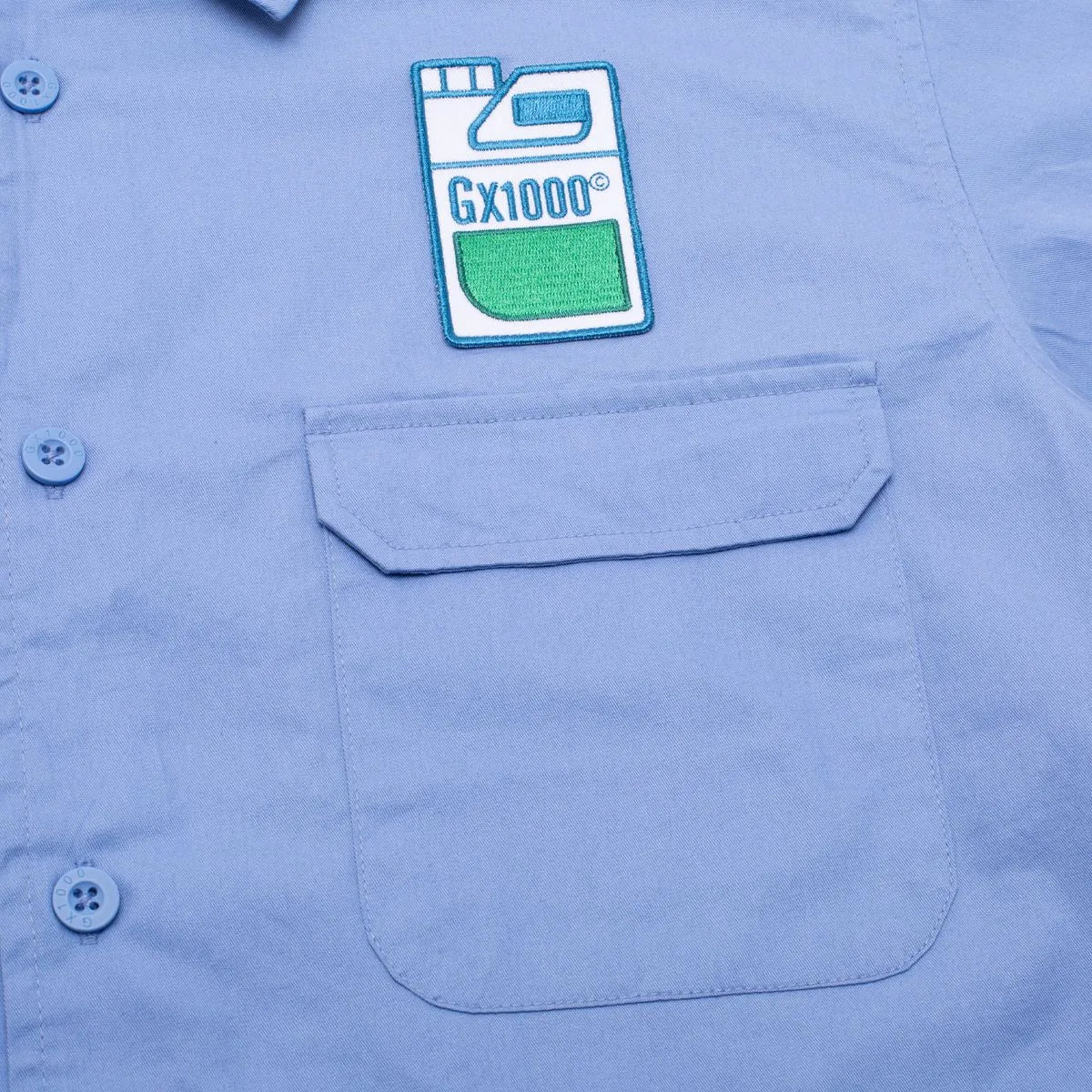 GX1000 Fertilizer SS Button Down Shirt Light Blue - ARROW & BEAST
