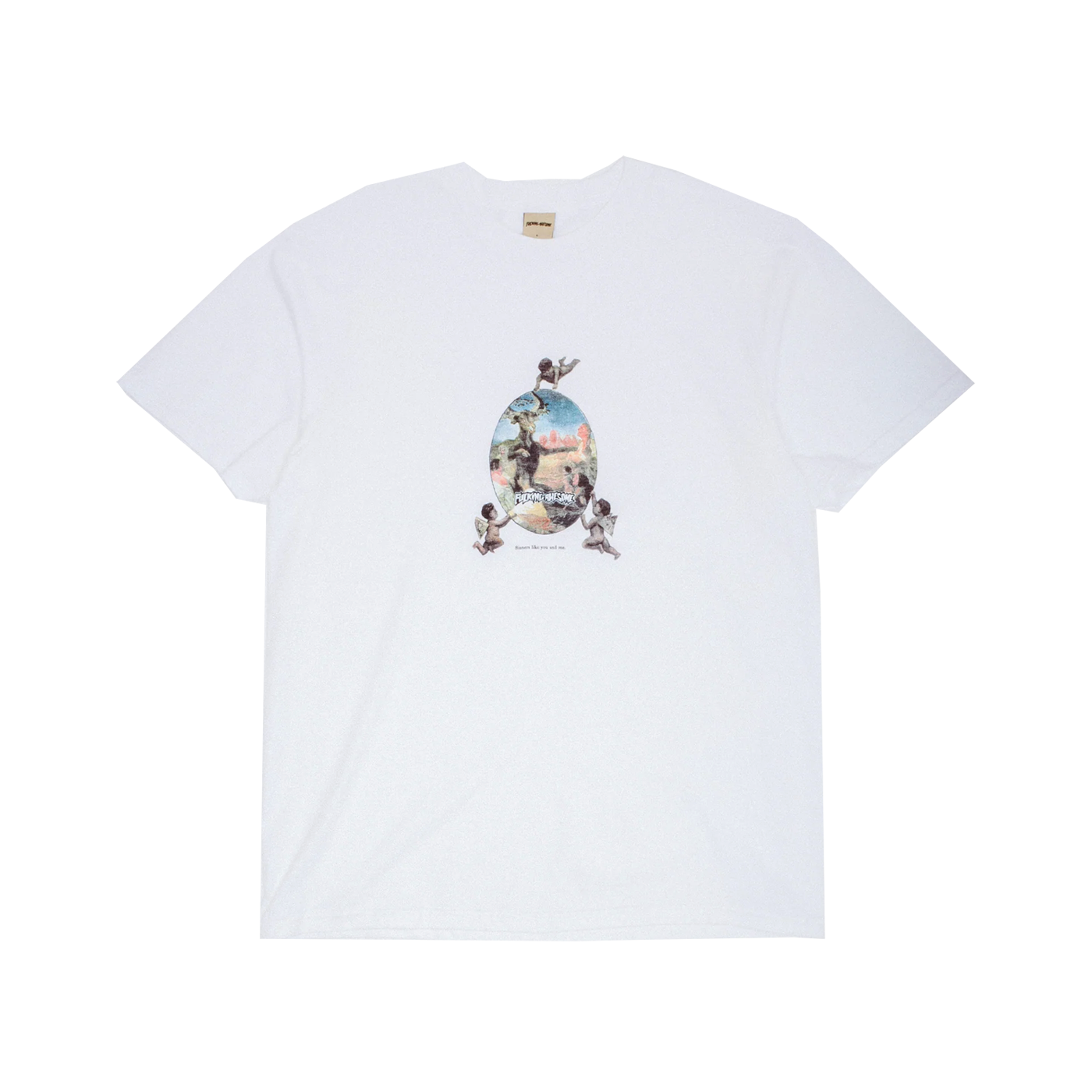 【FUCKING AWESOME】 SINNERS LIKE YOU AND ME S/S TEE WHITE Fucking Awesome Sinners Like You And Me T-Shirt - White
