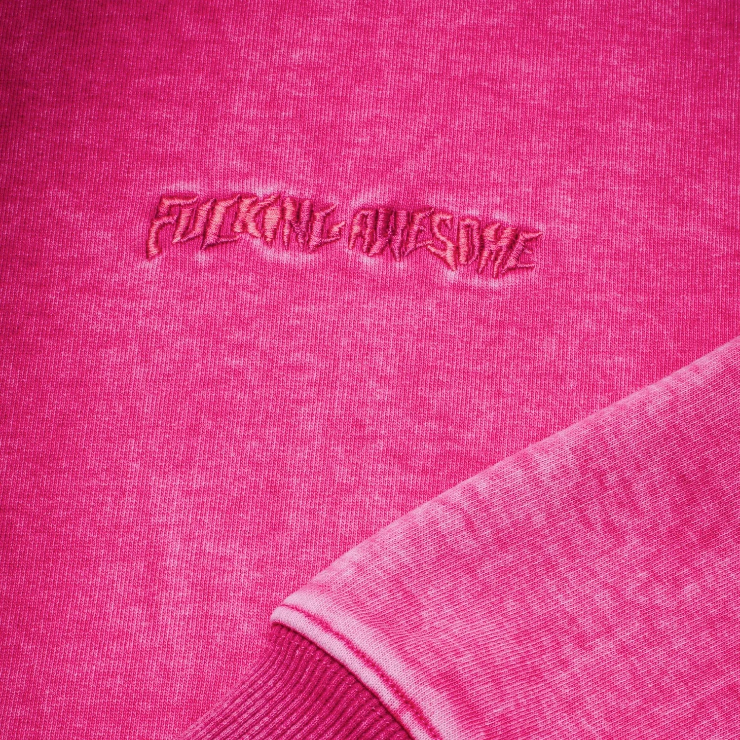 Fucking Awesome Little Stamp Snow Wash Crew Magenta - ARROW & BEAST