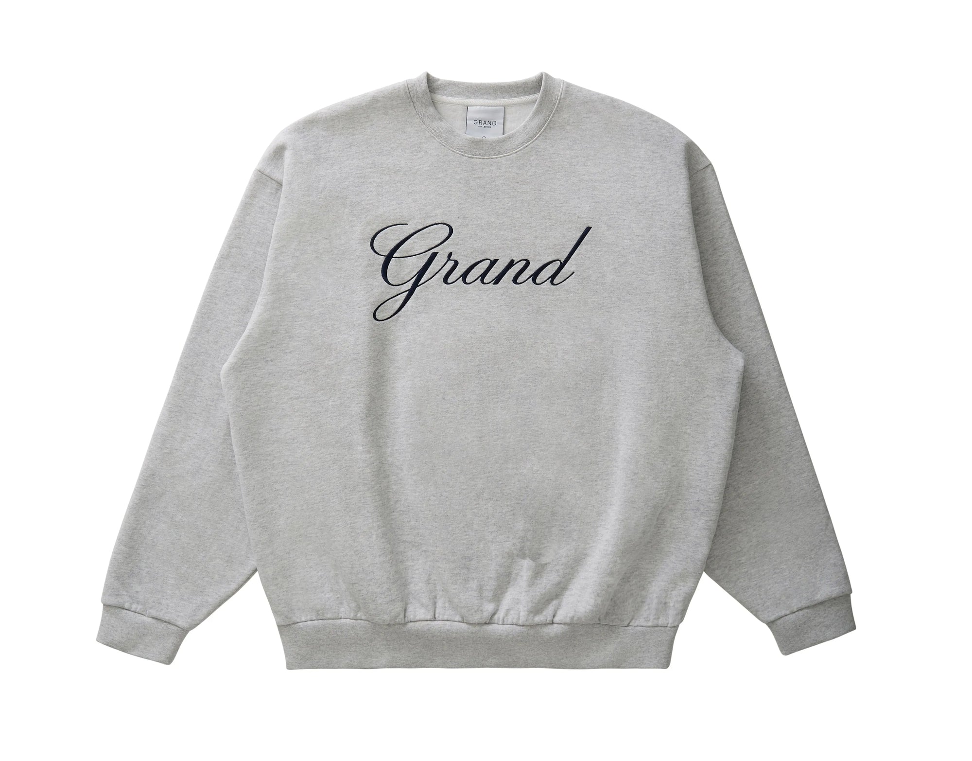 GRAND Collection Embroidered Crewneck Sweatshirt Grey - ARROW & BEAST