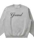 GRAND Collection Embroidered Crewneck Sweatshirt Grey - ARROW & BEAST