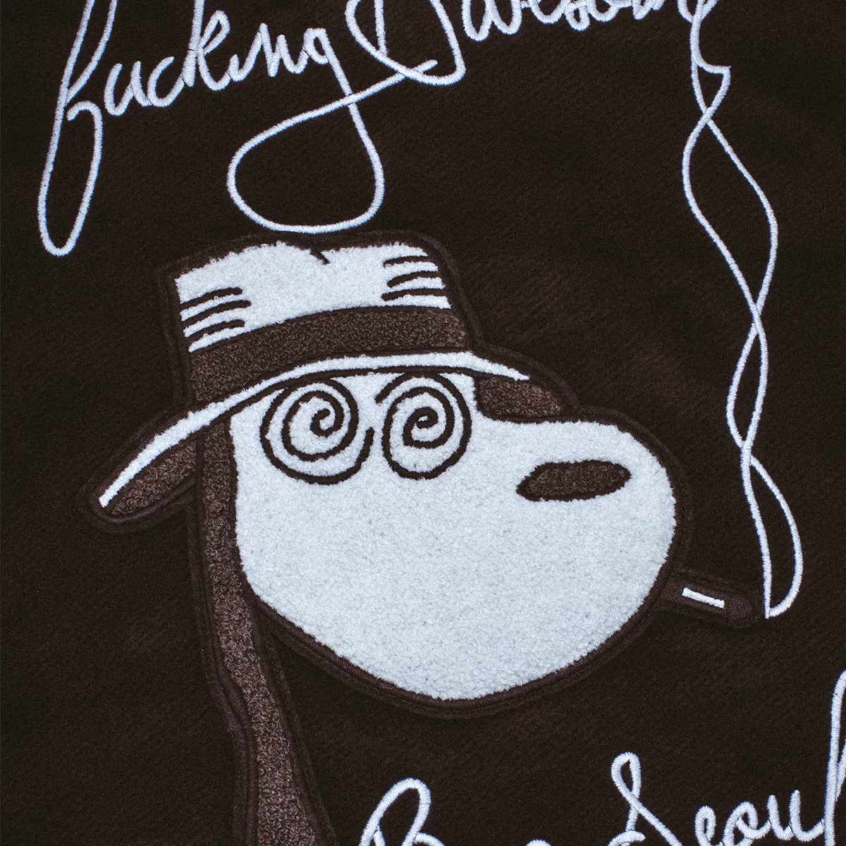 Fucking Awesome Korea Bar Varsity Jacket Black - ARROW & BEAST