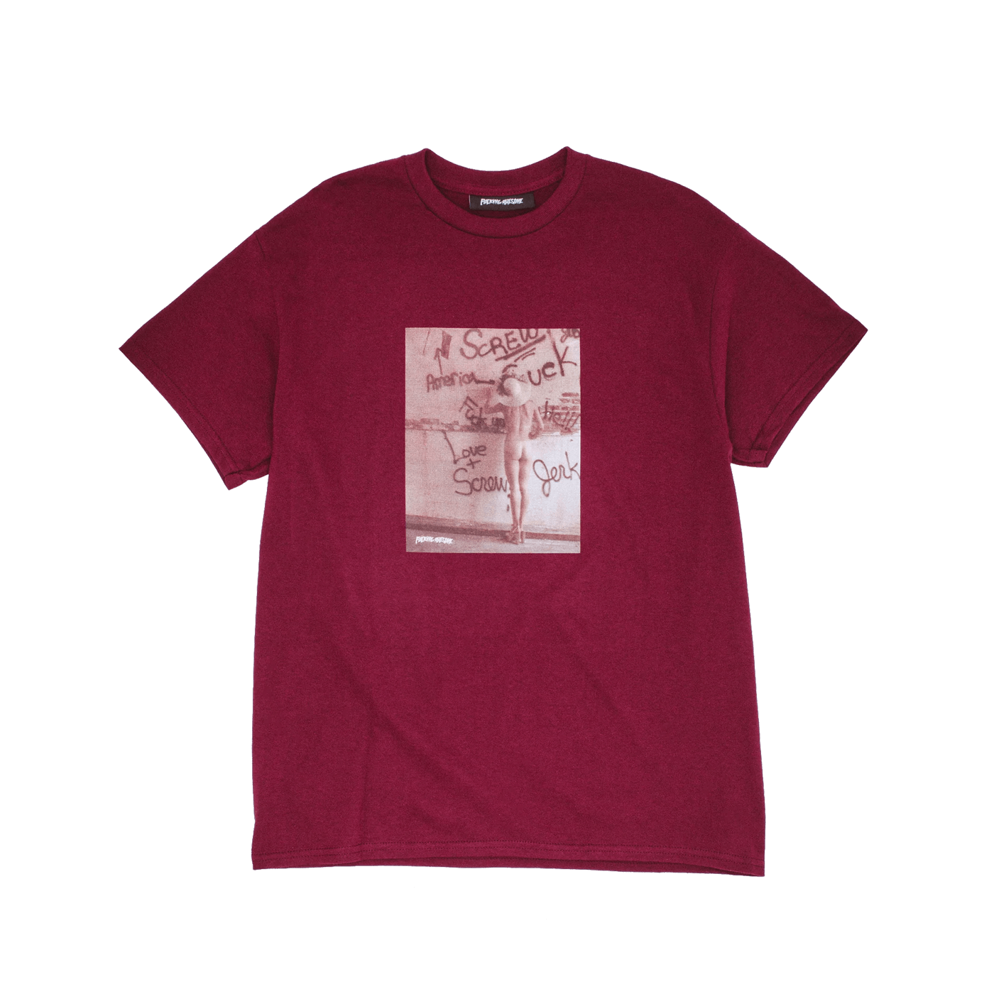 Fucking Awesome Love and Screw Tee Maroon