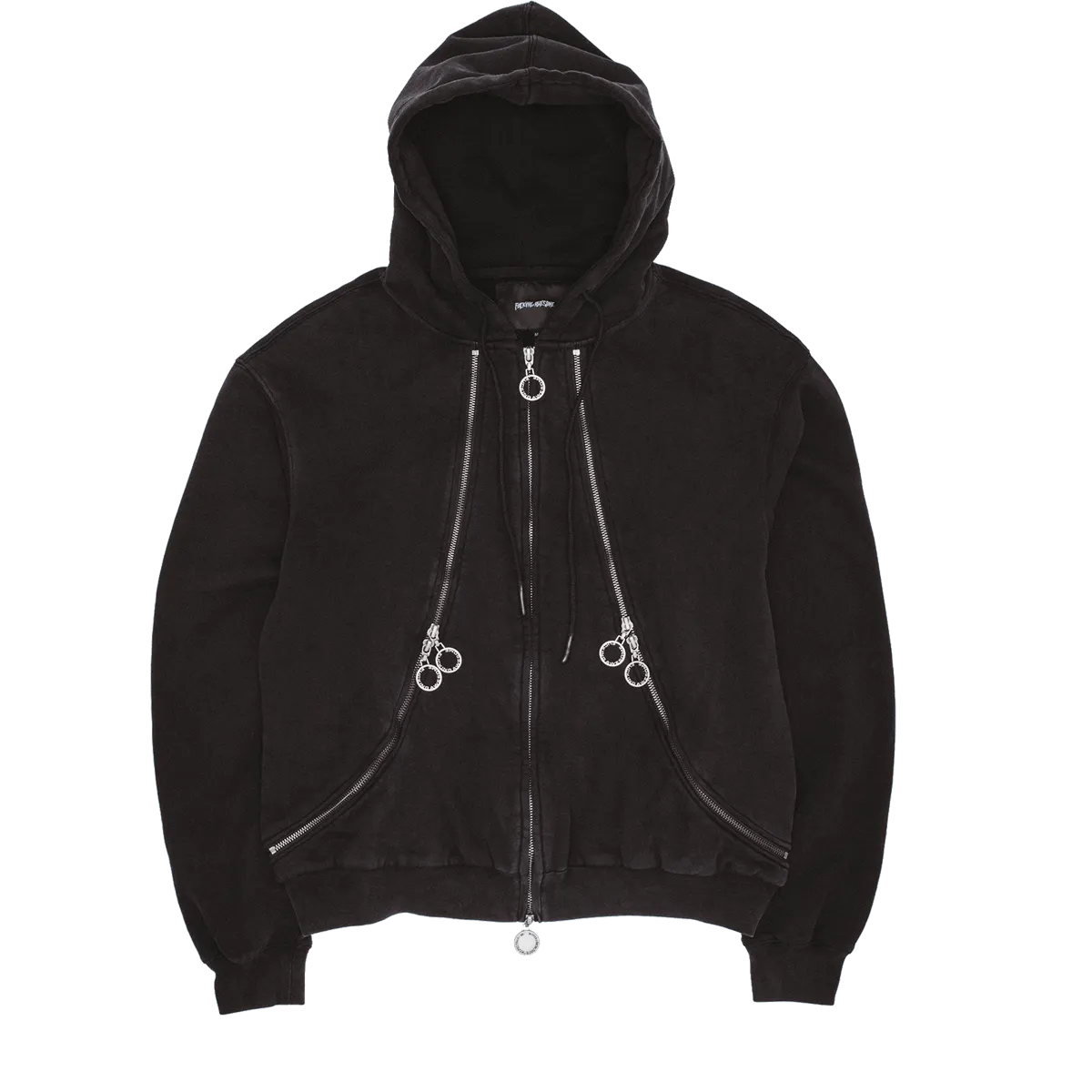Fucking Awesome Zippers Hoodie Washed Black - ARROW & BEAST