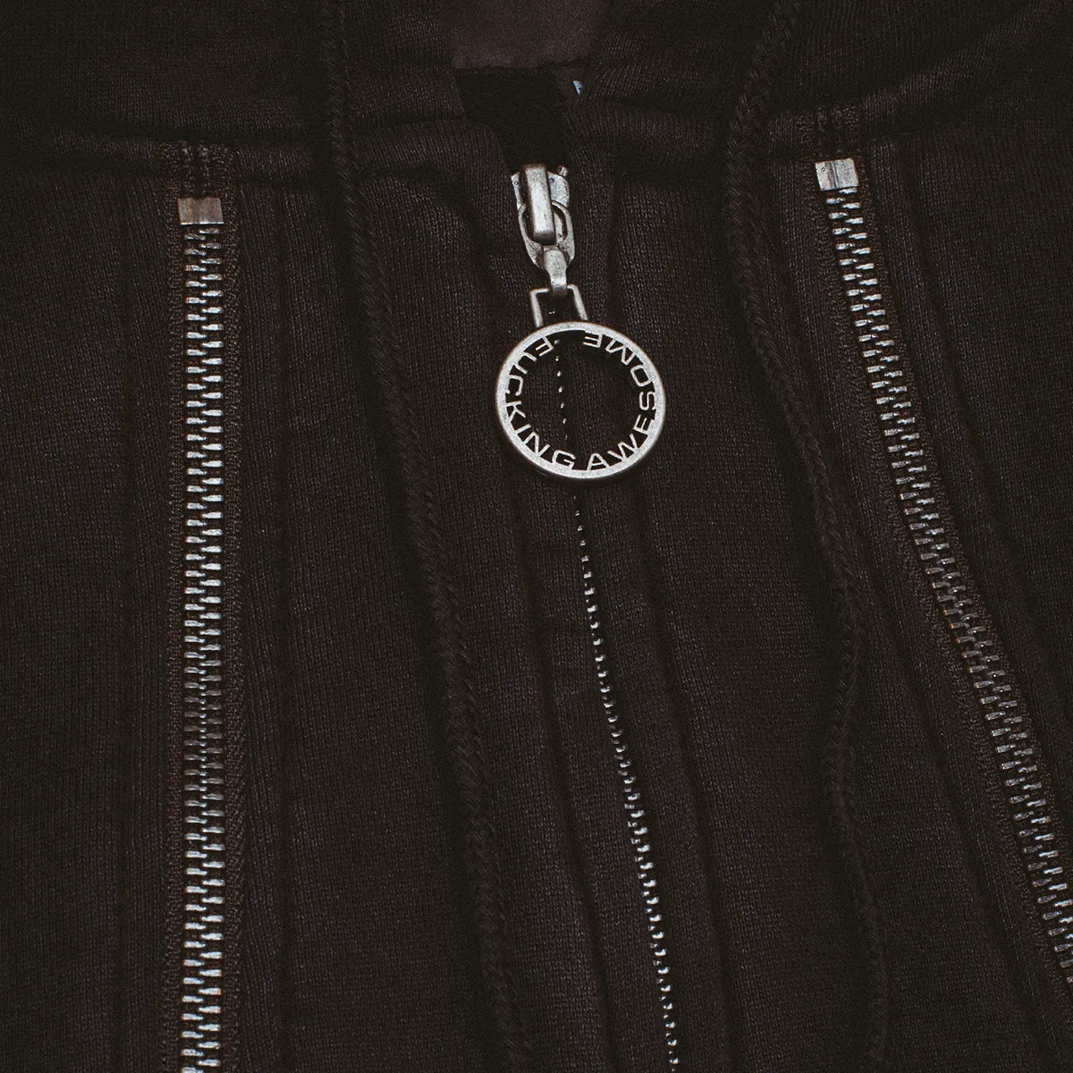 Fucking Awesome Zippers Hoodie Washed Black - ARROW & BEAST