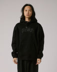 FORMER MERCHANDISE PUNCTURE SATIN HOOD BLACK