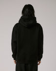 FORMER MERCHANDISE PUNCTURE SATIN HOOD BLACK