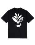 Magenta Whale Plant Tee Black