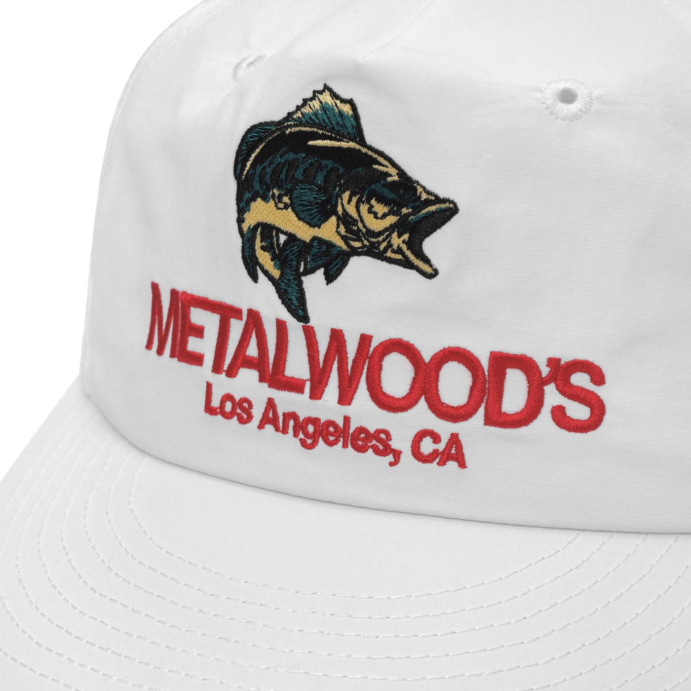 Metalwood Studio Lunker's 5-Panel Snapback Hat White