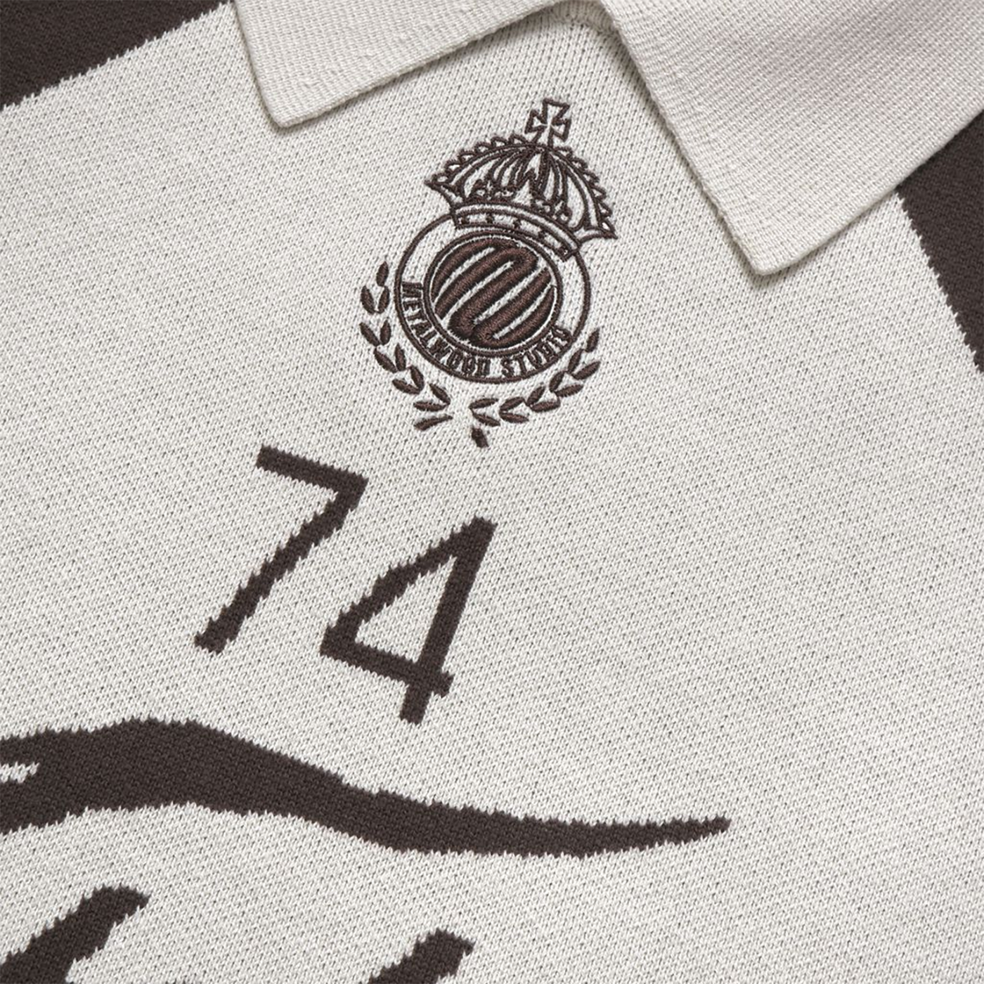 Metalwood Studio Knit Football Top Cream