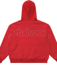 Metalwood Studio Reverse Twinkle Hooded Sweatshirt Red