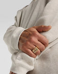 New Balance Numeric Waffle Knit Long Sleeve Henley Oeatmeal Heather MT51958OTH - ARROW & BEAST