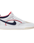 Nike SB React Leo Shoe White Midnight Navy Red FD0268-100