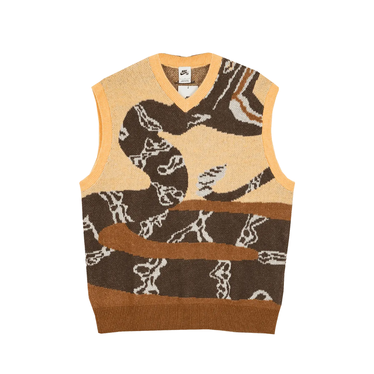 Nike SB Snake Woven Sweater Vest Beige
