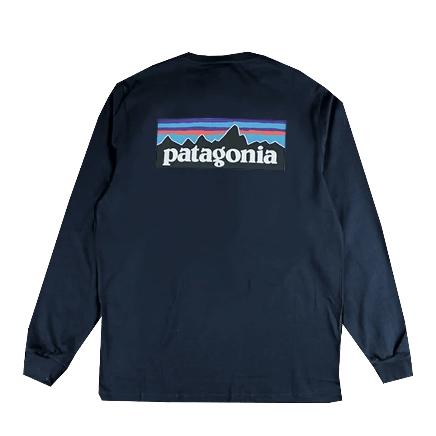 Patagonia P-6 Logo LS Responsibili Tee Navy
