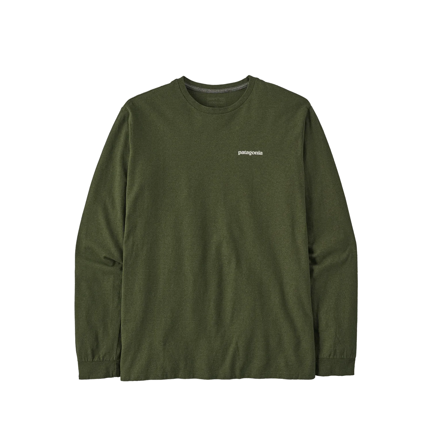 Patagonia P-6 Logo LS Responsibili Tee Torrey Pine Green - ARROW & BEAST
