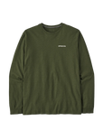 Patagonia P-6 Logo LS Responsibili Tee Torrey Pine Green - ARROW & BEAST