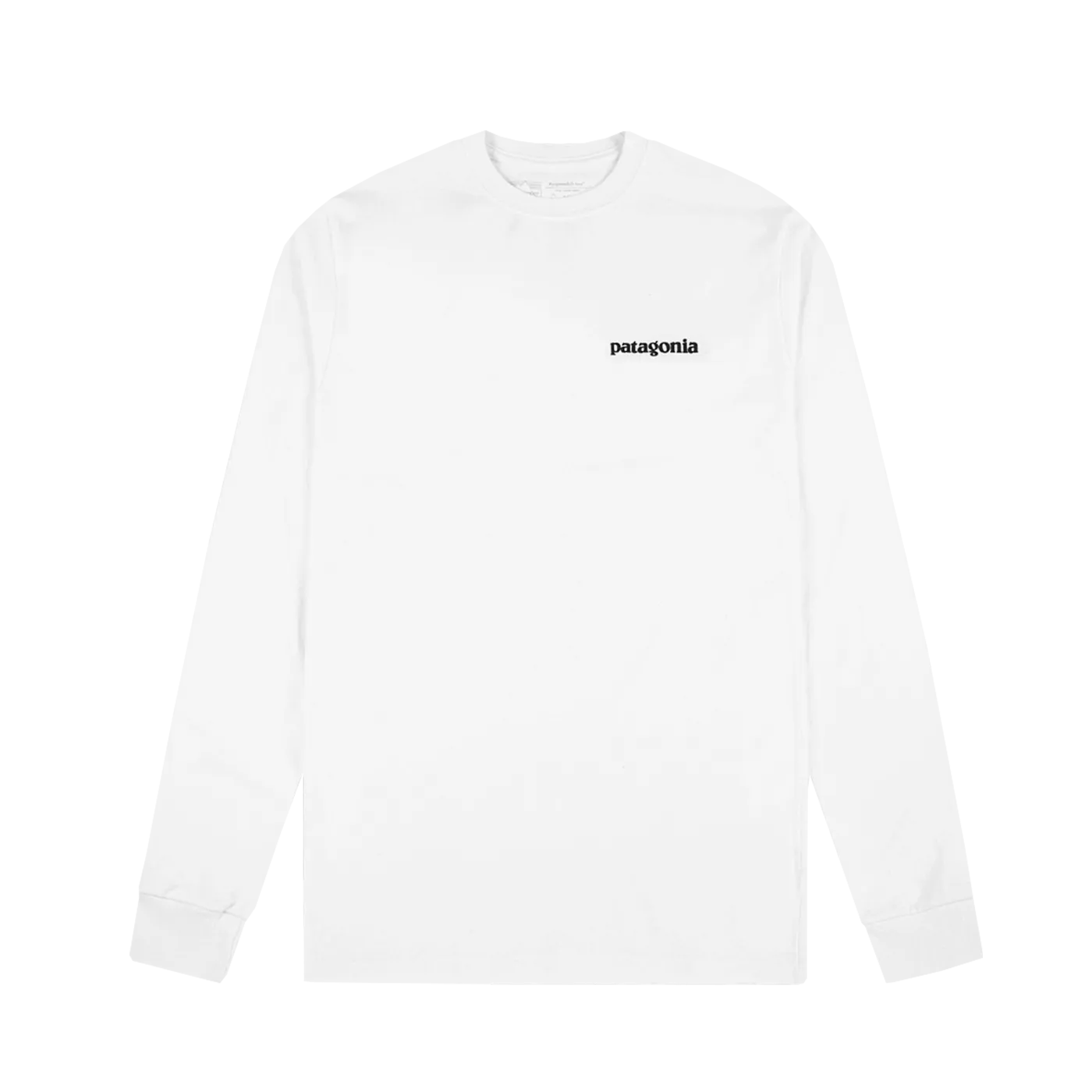 Patagonia P-6 Logo LS Responsibili Tee White