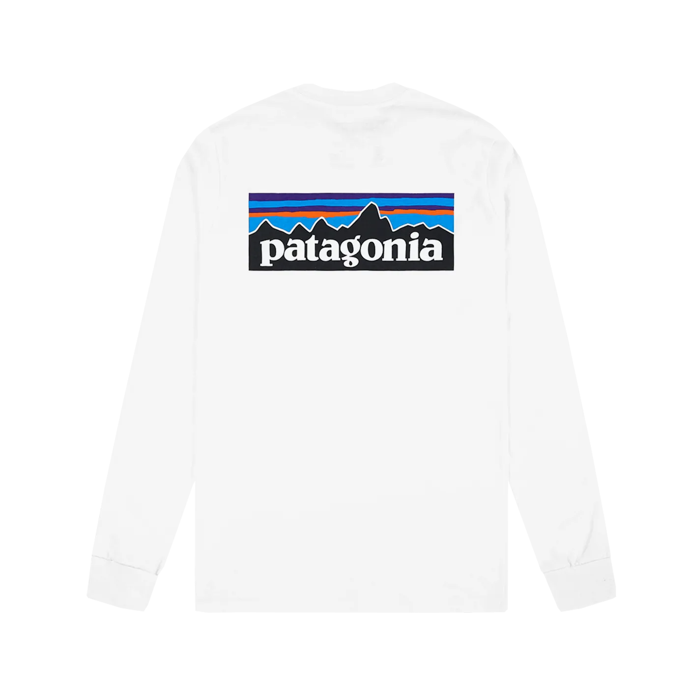 Patagonia P-6 Logo LS Responsibili Tee White