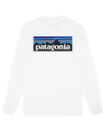 Patagonia P-6 Logo LS Responsibili Tee White