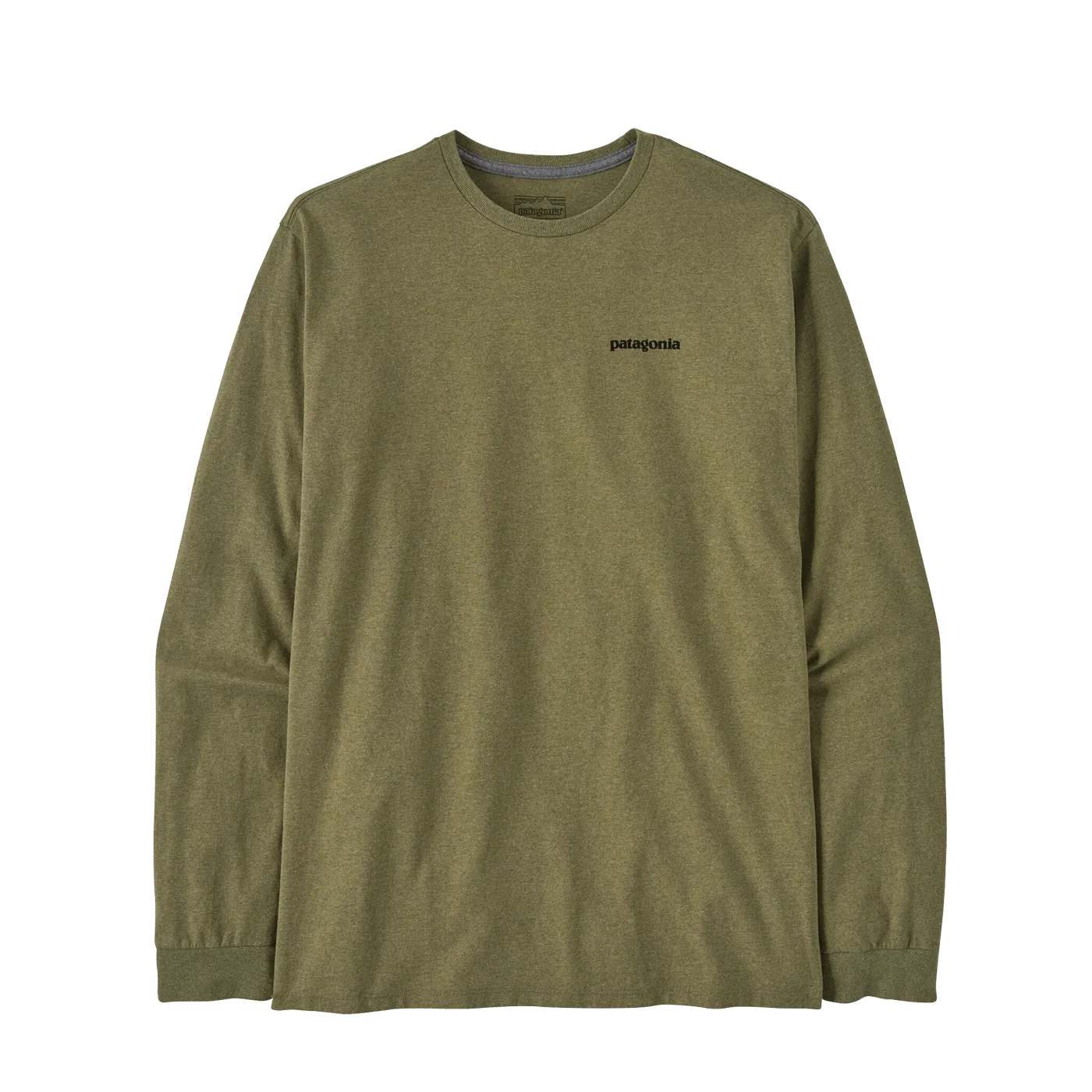 Patagonia P-6 Logo LS Responsibili Tee Buckhorn Green