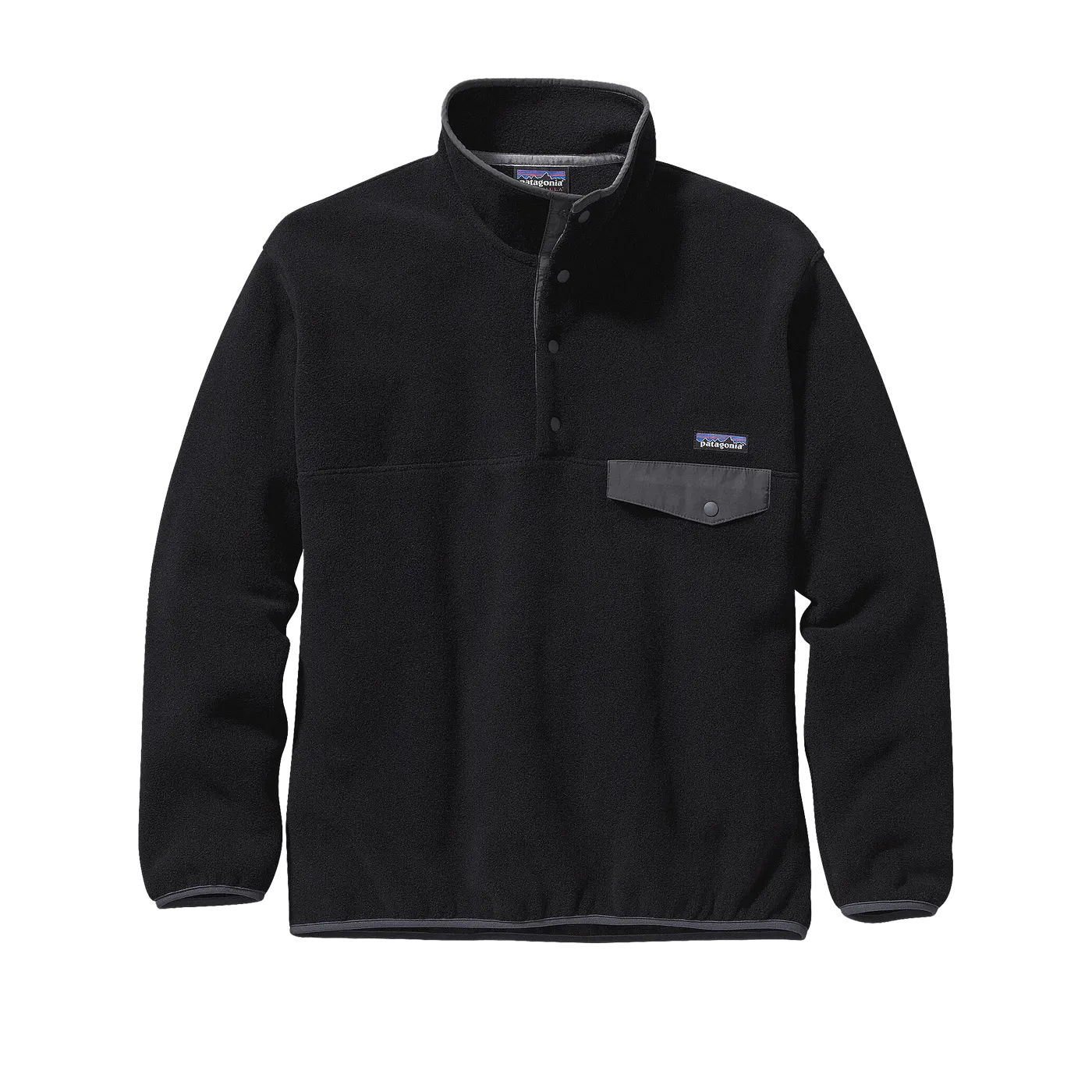 Patagonia Men's Classic Synchilla Fleece Snap-T Pullover Black Forge Grey
