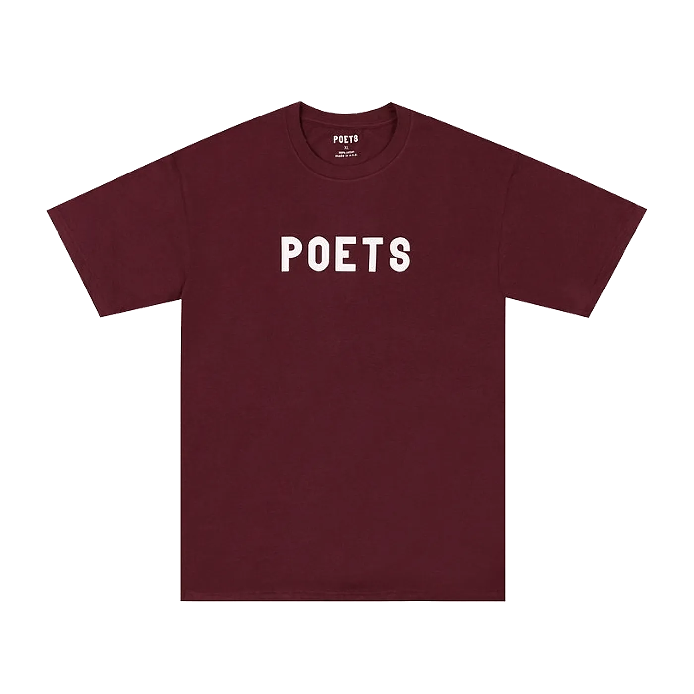 POETS OG Flocked Tee Maroon - ARROW & BEAST
