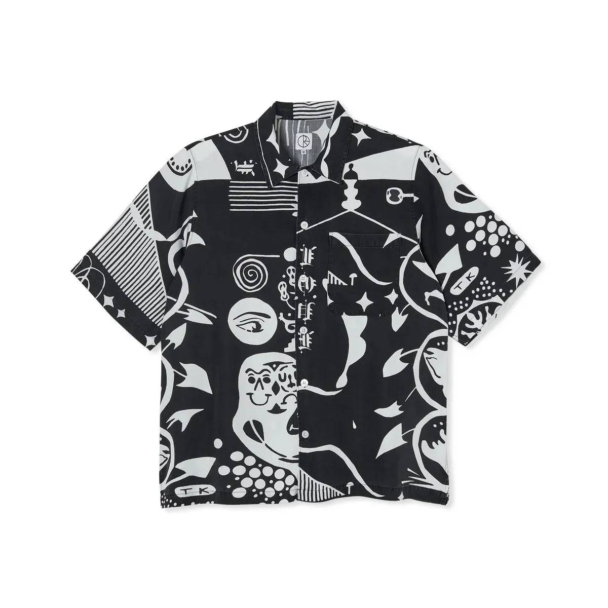 Polar Skate Co. Spiral Shirt Black White - ARROW & BEAST
