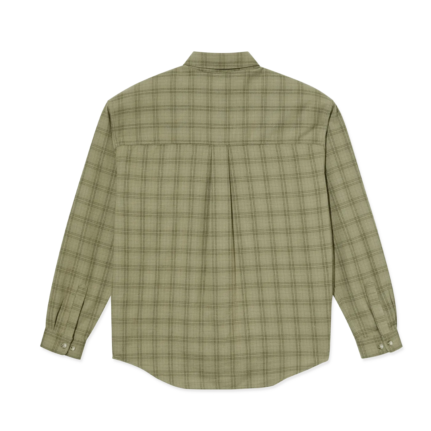 Polar Skate Co. Mitchell LS Shirt Flannel Green Beige