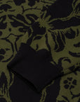 GX1000 Jacquard Knit Floral Sweater Black / Green - ARROW & BEAST