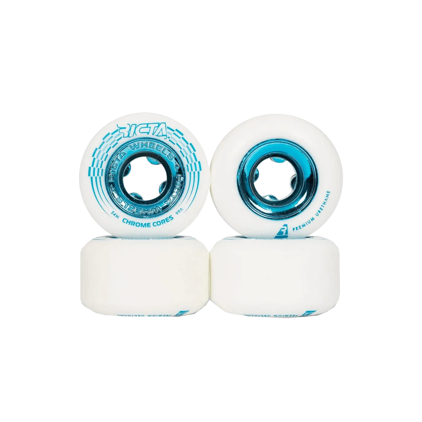 Ricta Chrome Core Wheels White Teal 99A - ARROW & BEAST