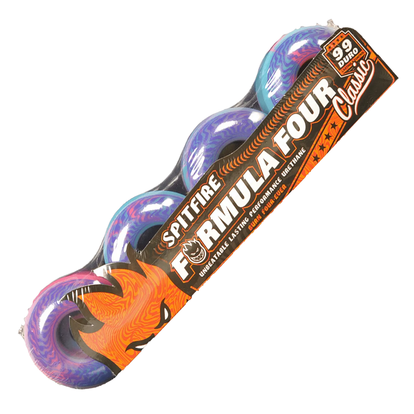 Spitfire Formula Four Swirled Classic 99A Wheels Pink Teal