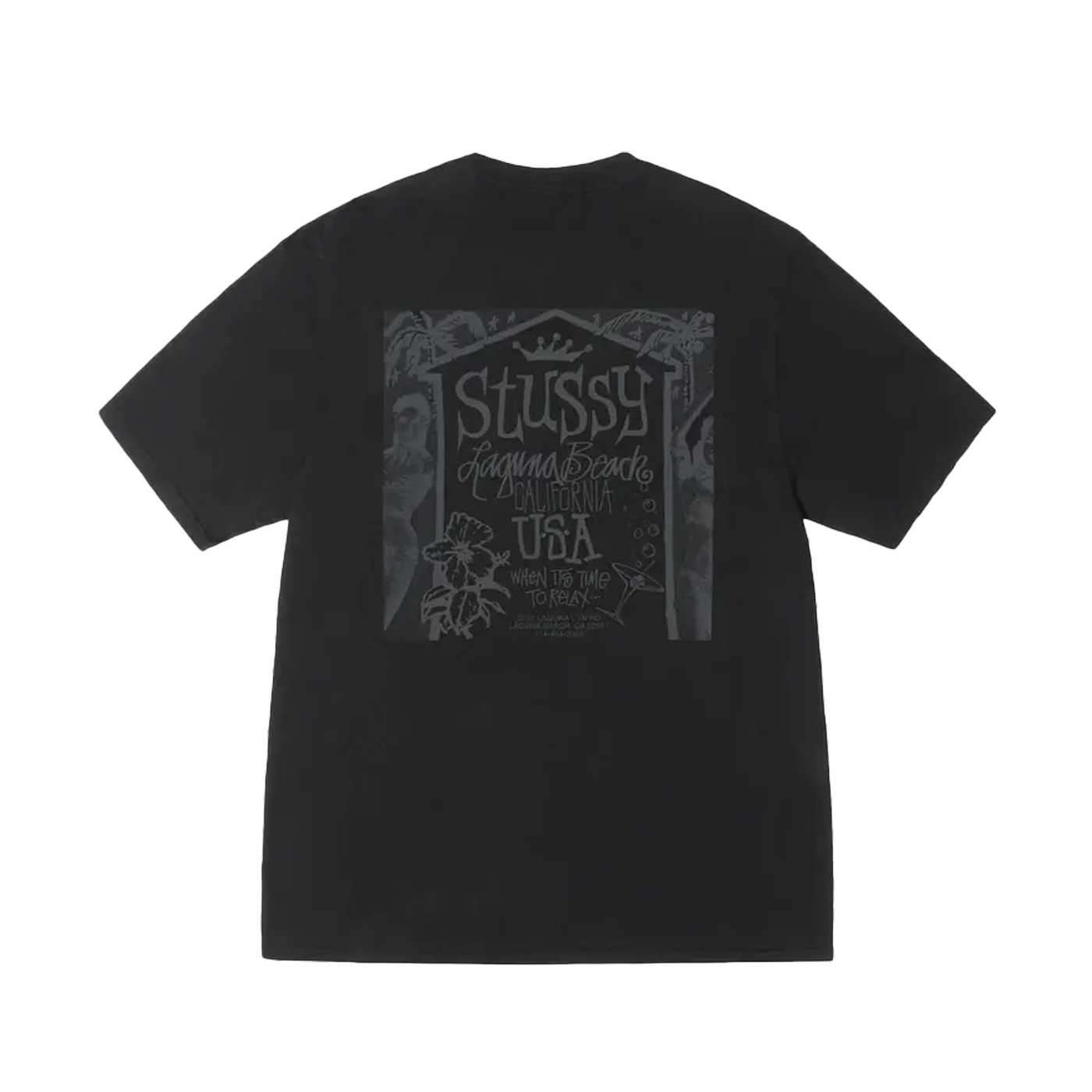 Stussy Beachhouse Pig. Dyed Tee Black – ARROW & BEAST Stussy Beachhouse Pig. Dyed Tee Black – ARROW & BEAST