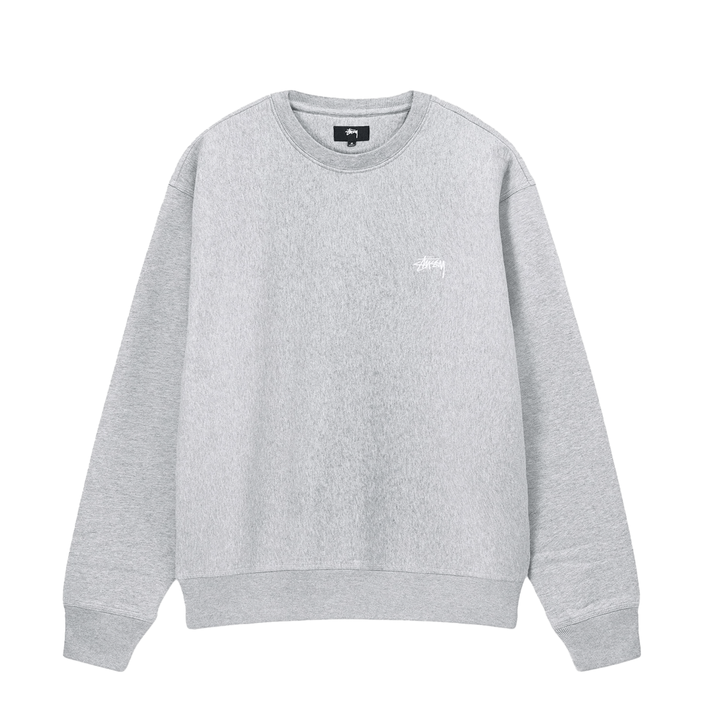 Stüssy Stock Logo Crew Grey