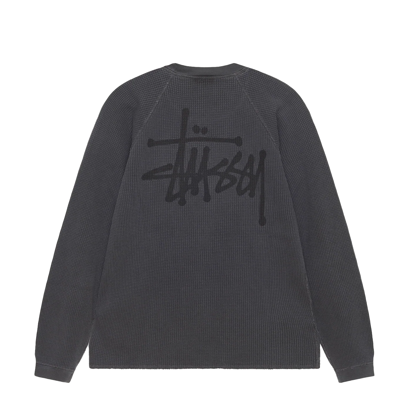 Stüssy Raglan Thermal Basic Stock Washed Black