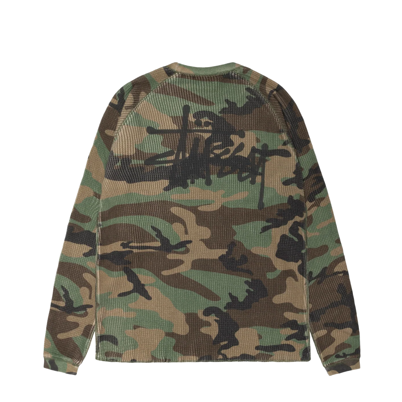 Stüssy Raglan Thermal Basic Stock Woodland Camo – ARROW & BEAST
