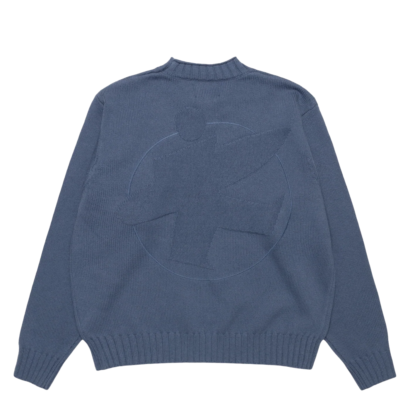 Stüssy Tonal Mock Neck Sweater Washed Blue