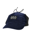 The Trilogy Tapes TTT Cord Earflap Cap Navy - ARROW & BEAST