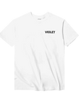 Violet Peace Tee White