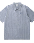 GRAND Collection Striped Poplin Shirt Blue White - ARROW & BEAST