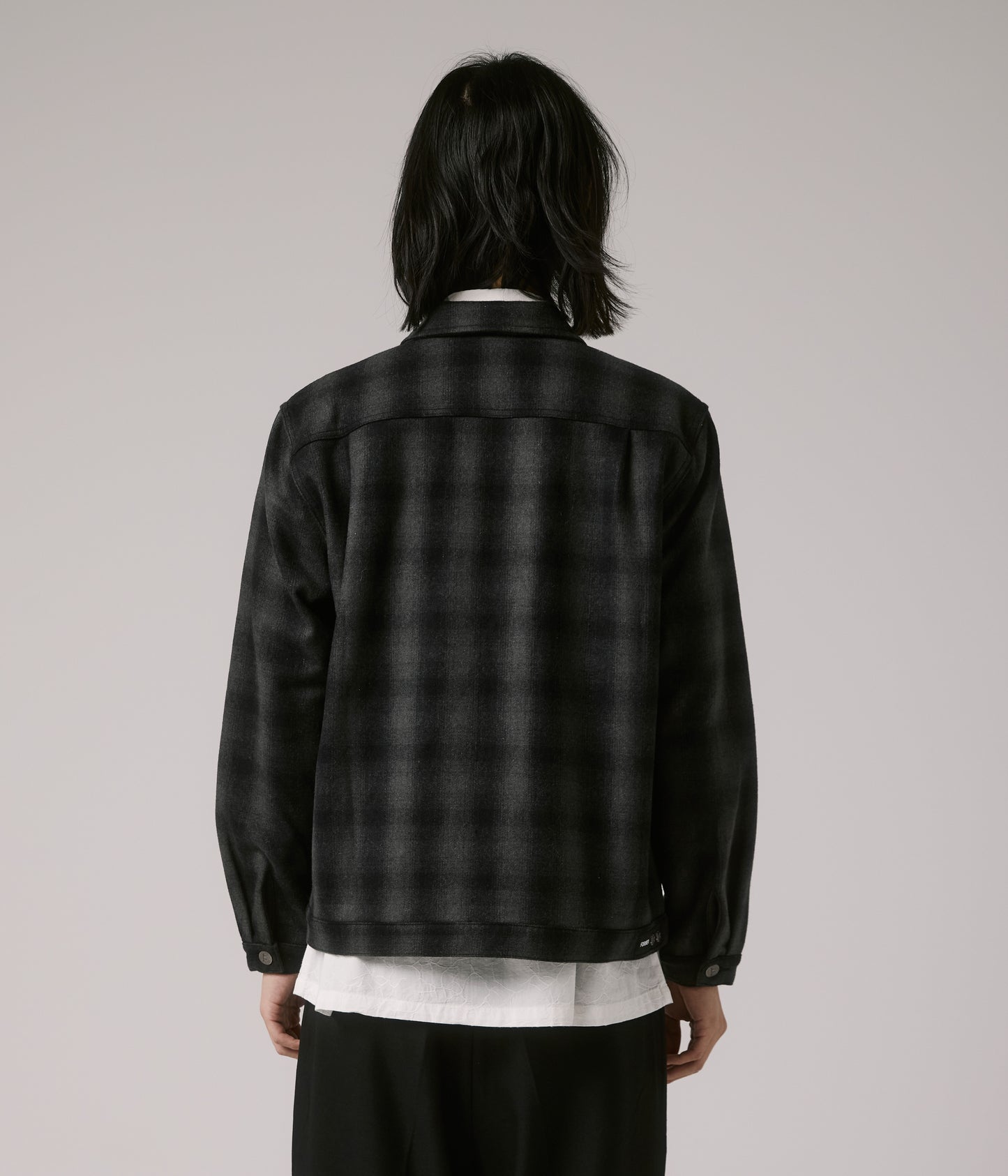 FORMER MERCHANDISE CA CHECK CAGE JACKET BLACK