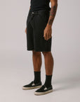 FORMER MERCHANDISE REYNOLDS 21' DENIM SHORT WASHED BLACK
