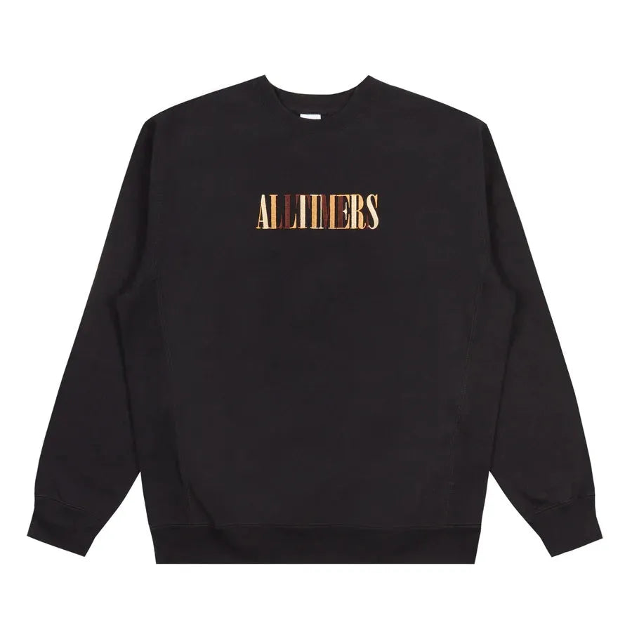 Alltimers Midtown Embroidered Crew Black - ARROW & BEAST