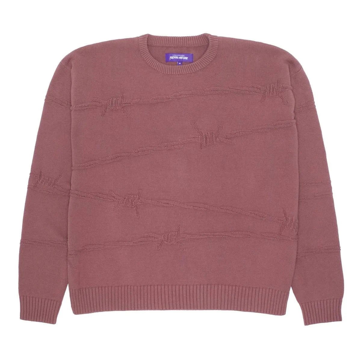 トップス Barbed Wire Knit Sweater fucking awesome Fucking Awesome - Barbed Wire Knit Sweater - Mauve – ARROW & BEAST