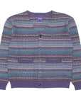 Fucking Awesome - Dill Painting Intarsia Cardigan - Purple - ARROW & BEAST